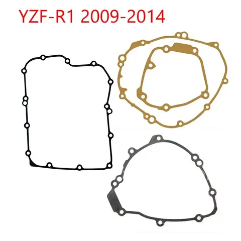 Motorcycle Engine Strainer Left Right Crankcase Generator Clutch Oil Pump Cover Gasket for Yamaha YZF-R1 2009-2014 YZF R1 YZFR1