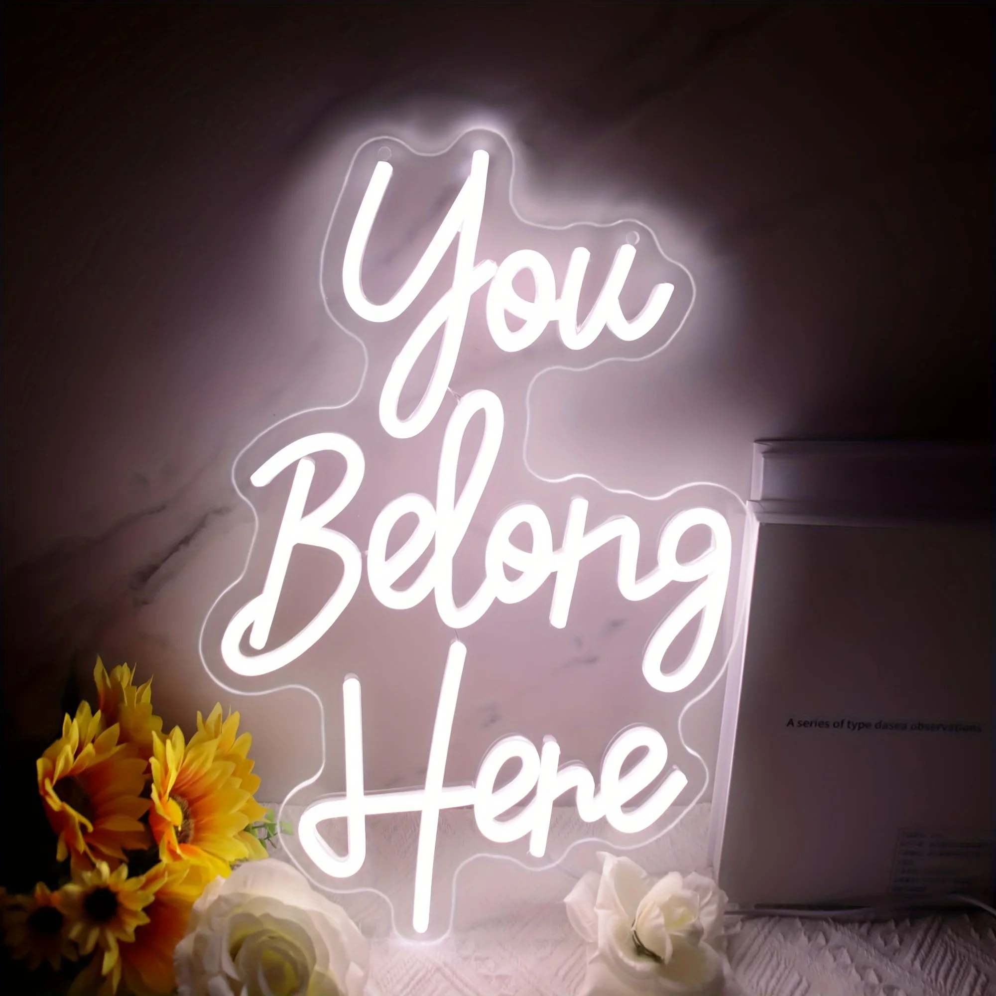 You Belong Here Neon Sign For Wall Decor,  For Bedroom,For Salon Home Wall Decor, Classroom Decor Party Gift