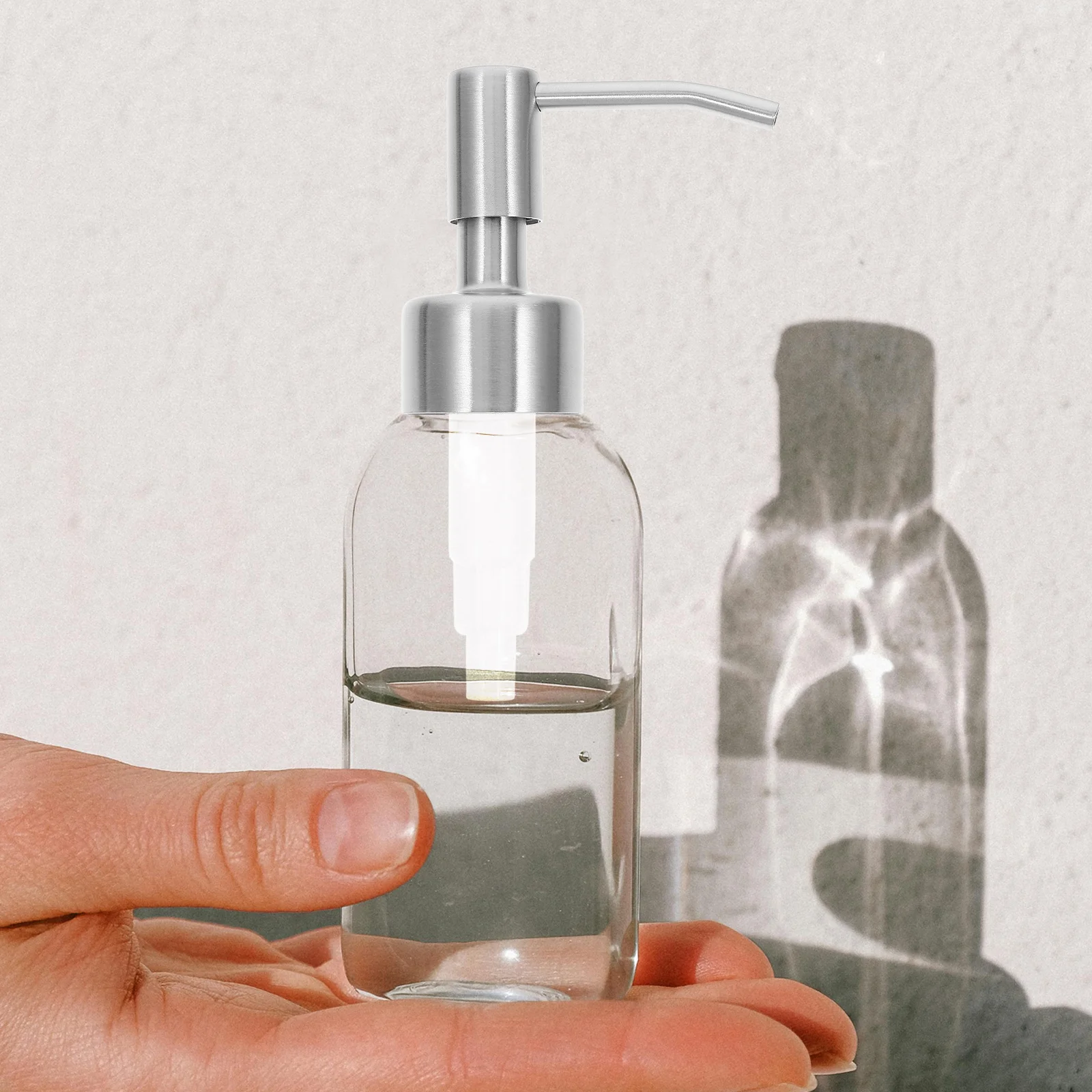 

2 Pcs Syrup Pump Stainless Steel Head Lotion Replacement Dispenser Silver Plastic Travel