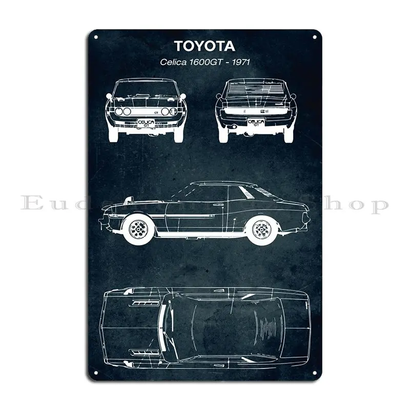 No241 Celica 1600gt 1971 Metal Plaque Poster Garage Customize Wall Decor Club Cinema Tin Sign Poster