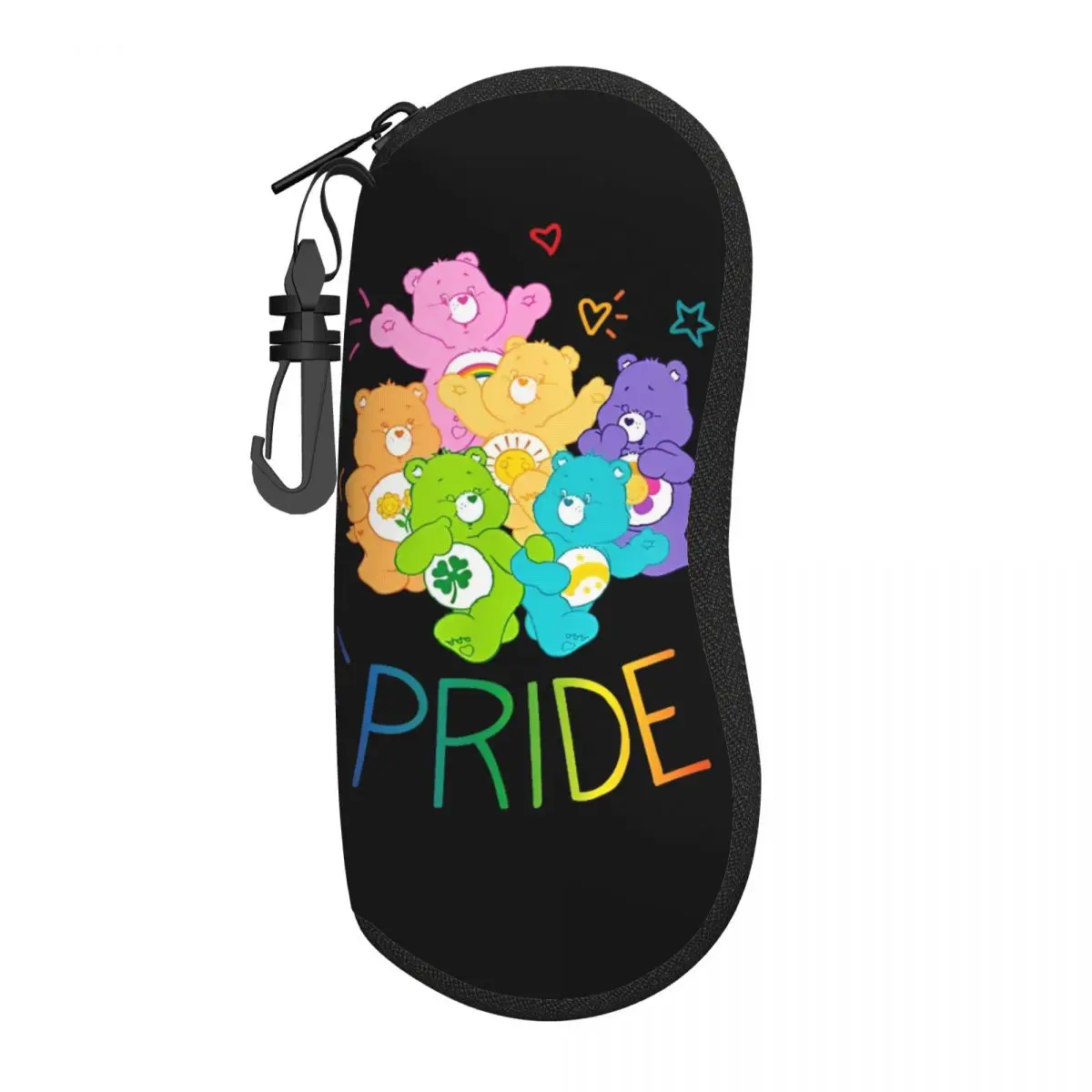 

Care Bears Rainbow Pride And Doodles Glasses Case Convenient Zipper Eyeglasses Box Small Eye Contacts Case