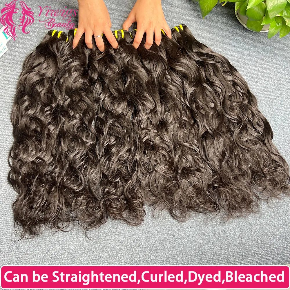 حزم شعر بشري مموج طبيعي 1/3/4 حزم شعر مموج طبيعي خام 100% عروض حزم مموجة طبيعية غير معالجة #4