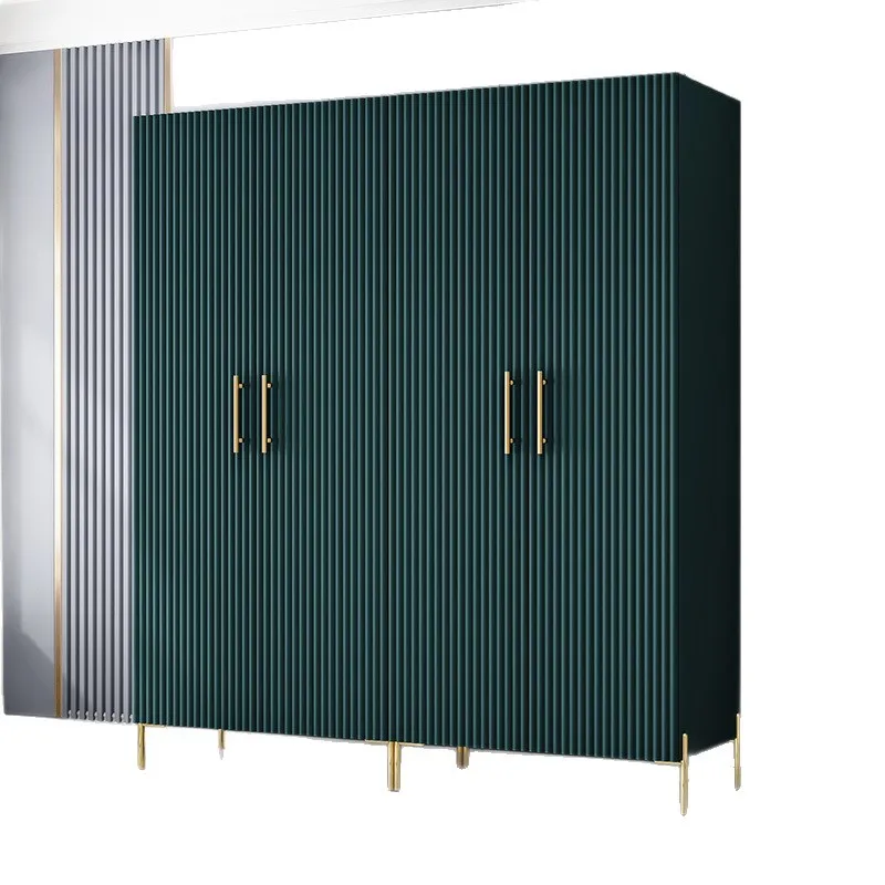 Modern simple wardrobe five doors four doors minimalist wardrobe combination household bedroom light luxury storage cabinet