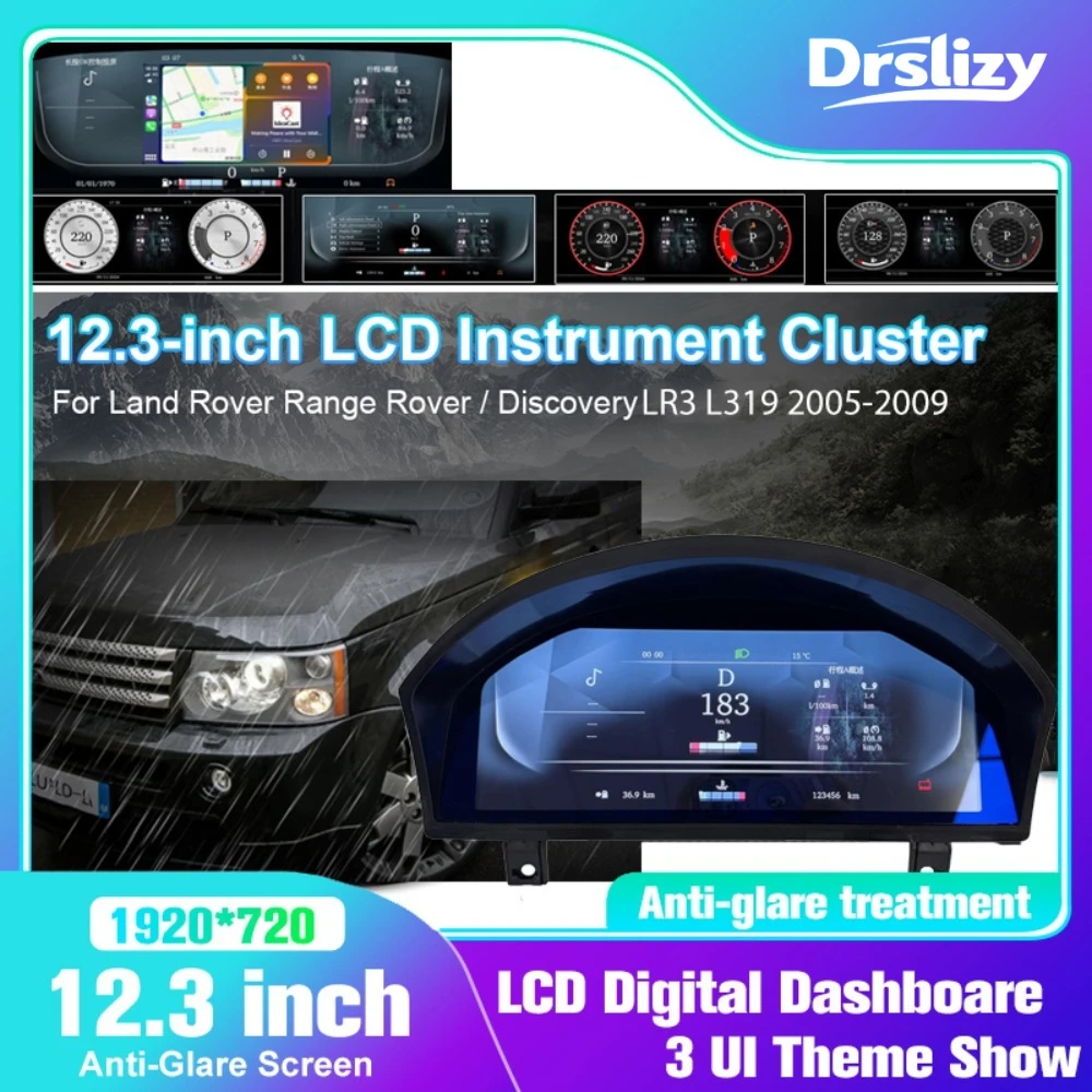 

Цифровой кластер для Discovery 3 LR3 L319 2005-2009, 12,3 дюйма, приборная панель спидометра для Land Rover Range Rover Sport L320