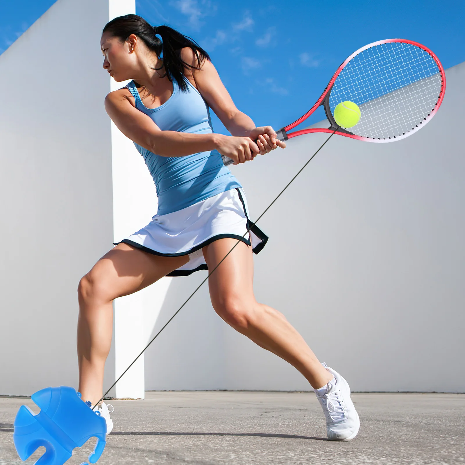 

Tennis Trainer Base Durable Rebound Ball Practicing Tool Sports Plaything Indoor Outdoor Training Equipment For Teens Family