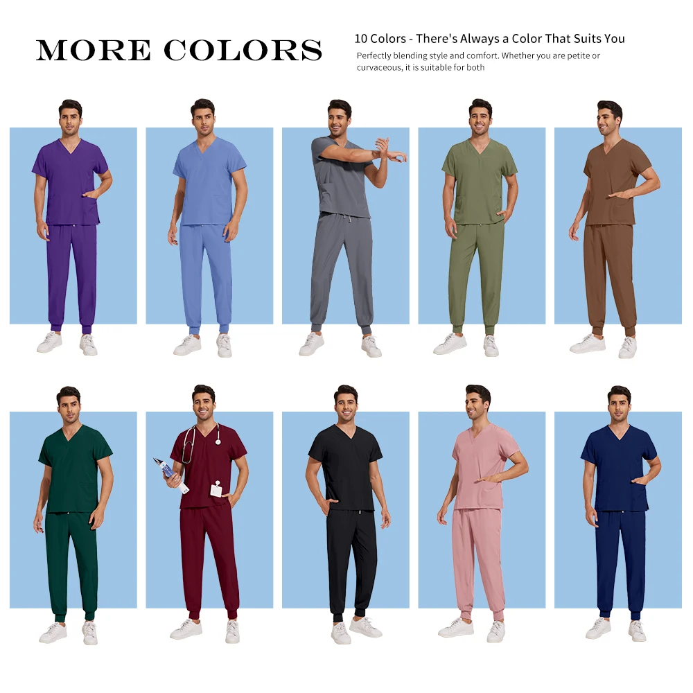 Medical Surgeon Workwear Doctor Nurse Scrub Set Hospital Uniforms Clinic Dental Pediatric Nursing Clothes Beauty Salon Work Suit