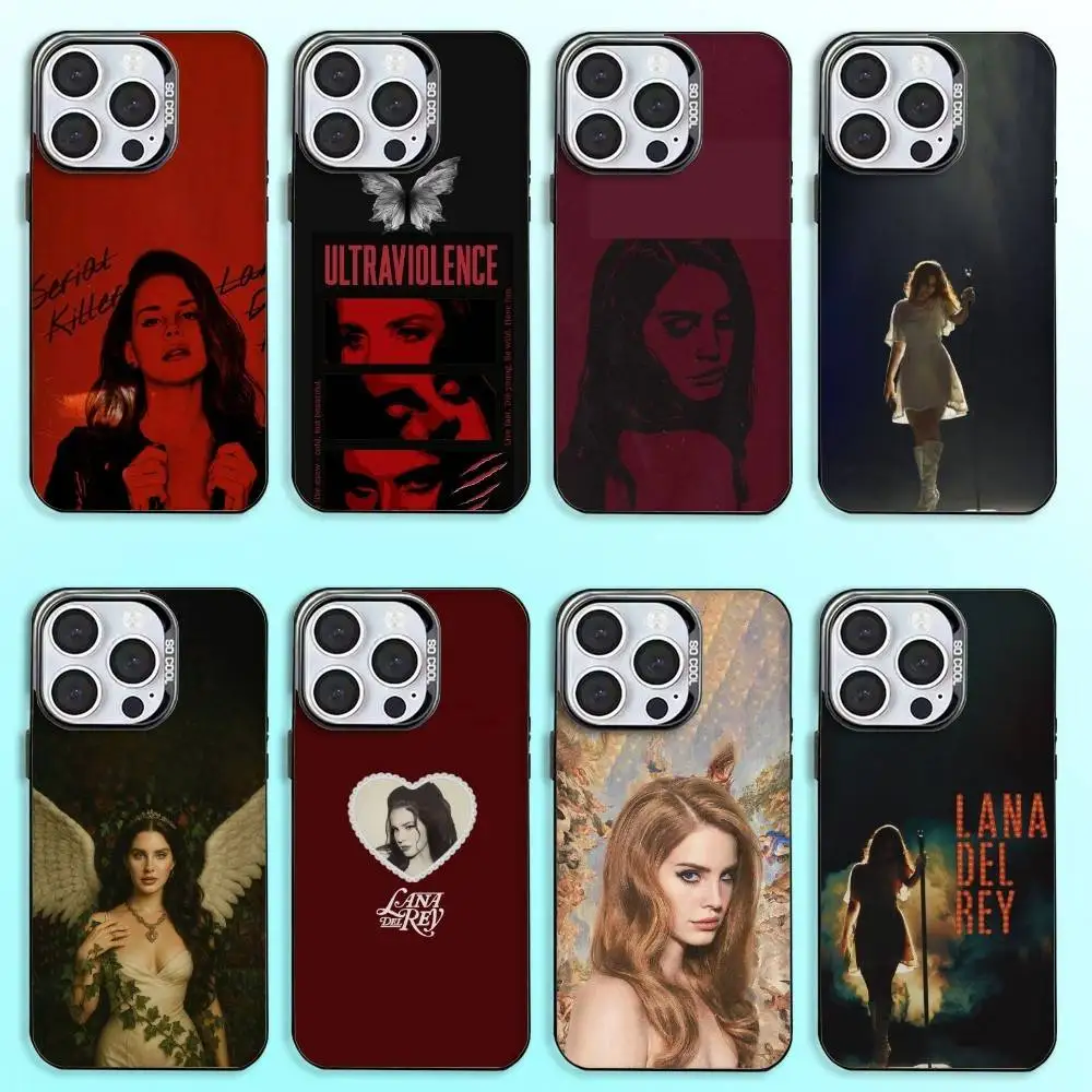 

L-Lana Del R-Rey Phone Case For iPhone17,16,15,14,13,12,11 Plus,Pro Max Black Candy Matte Shockproof Cover