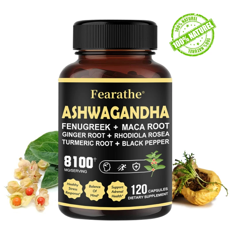 Ashwagandha Extract Capsules Support Mood, Fat Burning, Weight Management and Physical Performance in Women and Men