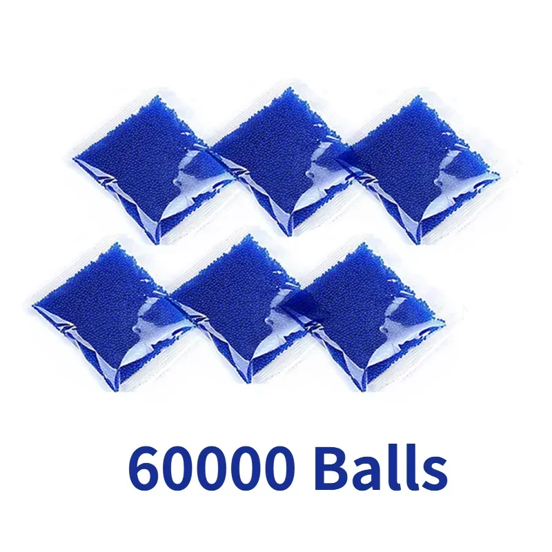 Boule de Gel de perles d'eau 60000 7-8mm, pistolet électrique polymère cristal sol Hydrogel Gel polymère boules d'eau en croissance décoration de maison de mariage