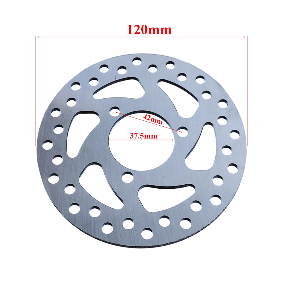 2Pcs Electric Scooter Cycling Disc Brake Rotor 120mm 3 Hole Brake Rotors with Screws Mounting Hole Spacing 42mm For MTB Bicycle