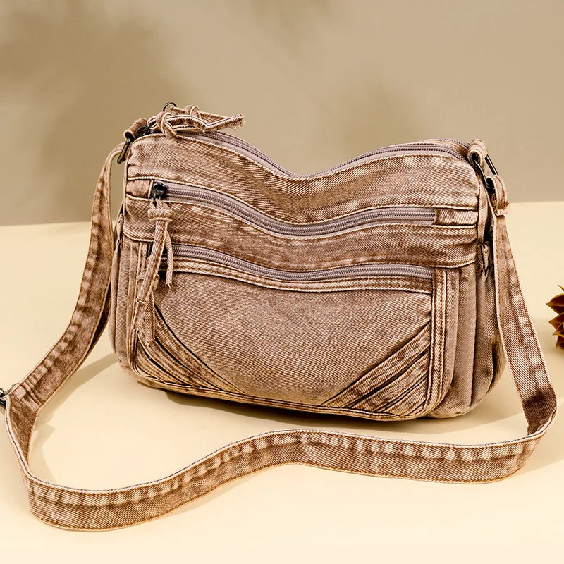 

Новинка 2023 года для женщин через плечо — стильная сумка через плечо среднего возраста с многослойным просторным дизайном (универсальная повседневная сумка)