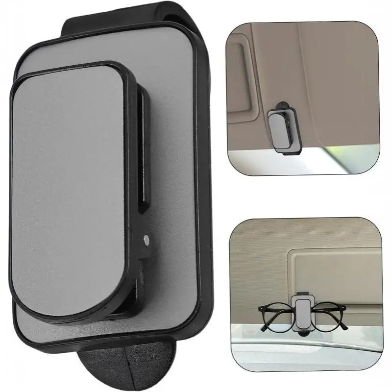 Sunglasses Holder Clip Anti-Drop Non-Slip Car Visor Glasses Organizer with Ticket Card Slot Auto Accessory