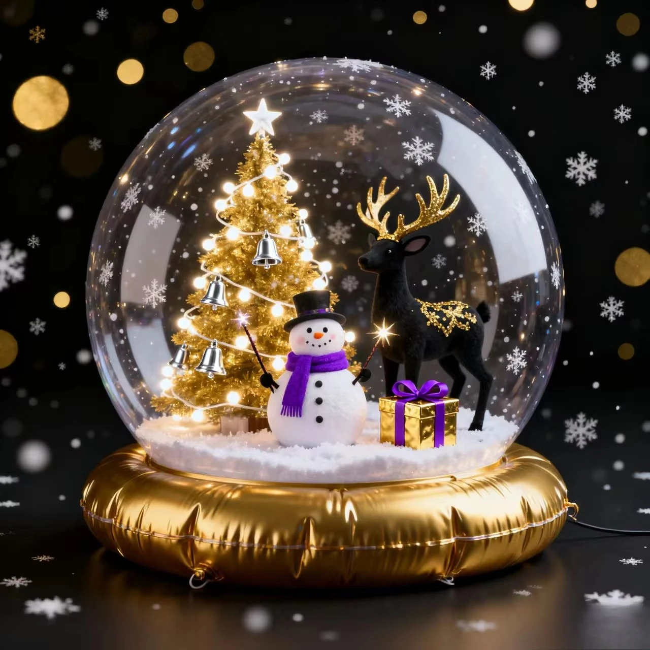 New Design Christmas Inflatables, Outdoor Inflatable Balloon Bubble, Xmas Navidad Snow Globe, Yard Decoration, Holiday Display