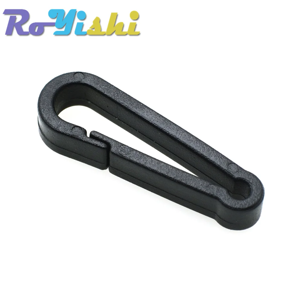 10 Pcs/Pack Gloves Hook Plastic Black Buckles Snap Hook With O-Ring Used For Shower Curtains