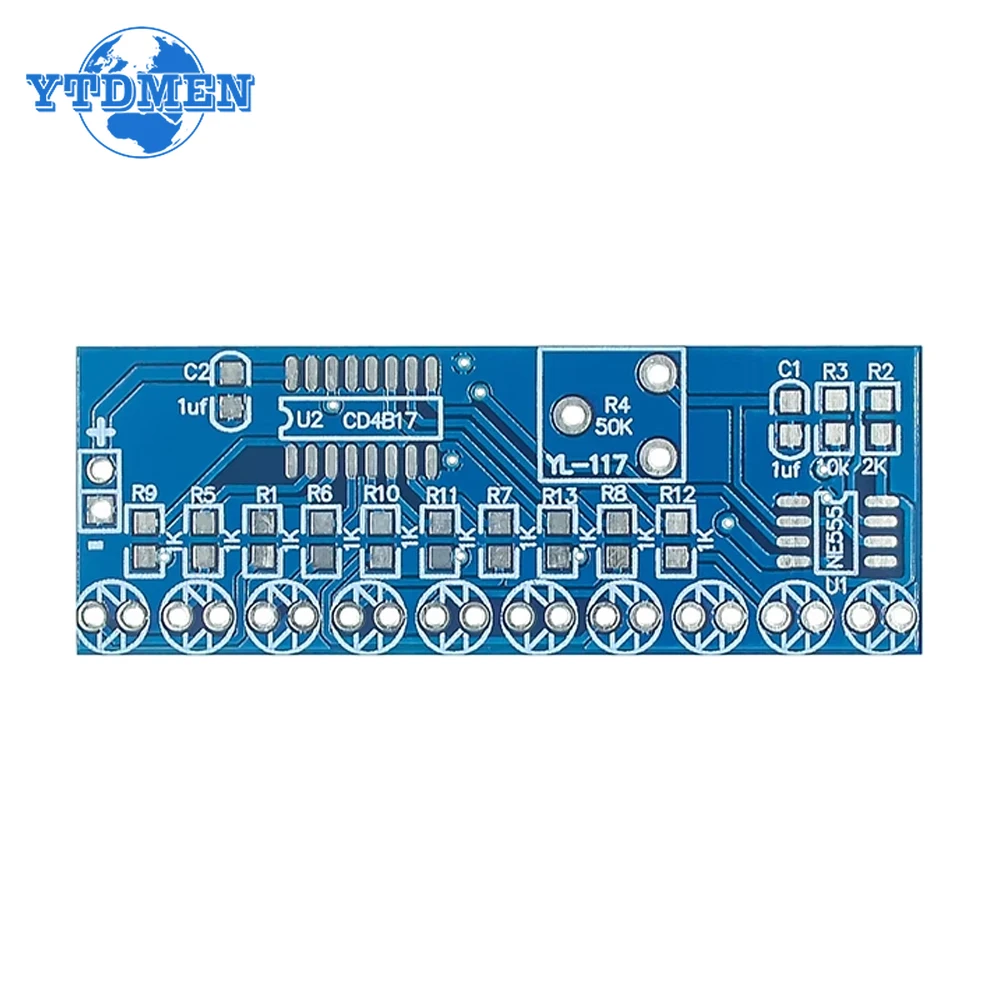 NE555+CD4017 Modulo luce flusso acqua LED Kit fai da te per elettronica intelligente