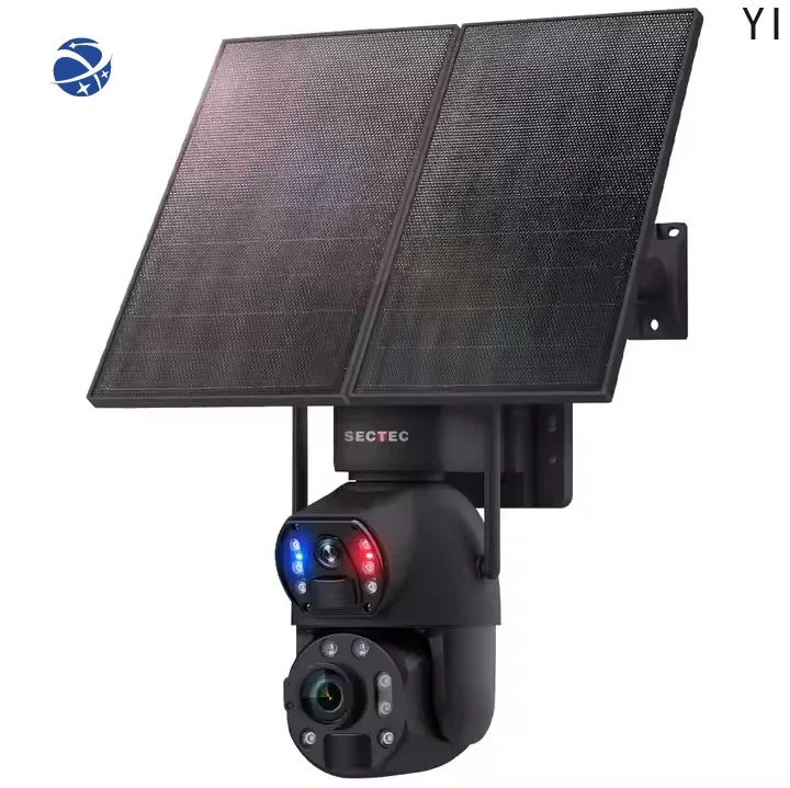 Solar powered outdoor low-power binocular 36x zoom camera 4G wireless monitoring 6 million high-definition gun ball