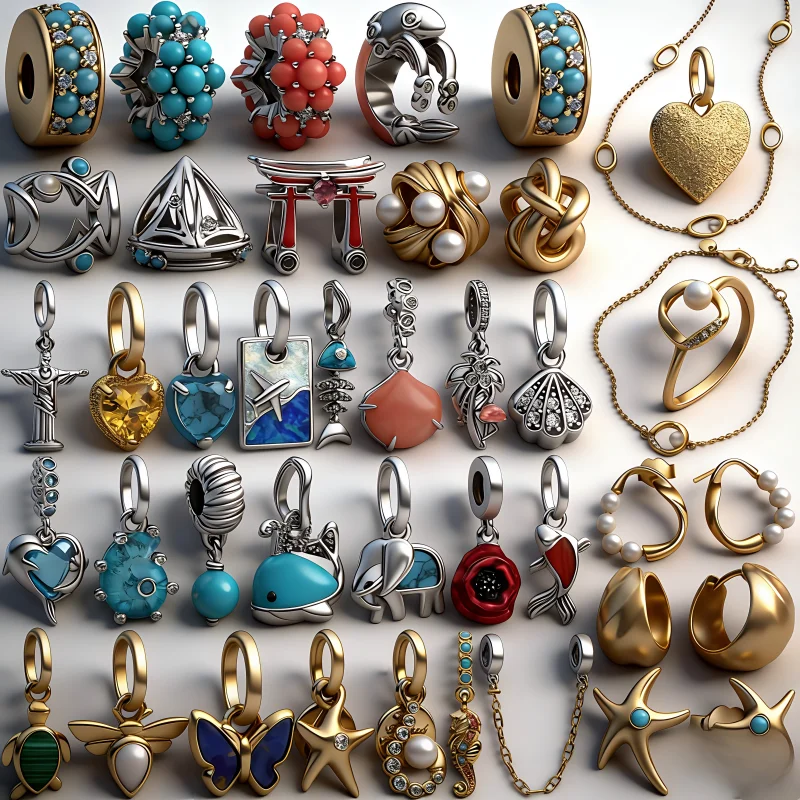 

Summer Romantic Charms 925 Sterling Silver Ocean Pearls Shell Octopus Clip Bead Ring Earrings Original Bracelet Necklace Jewelry
