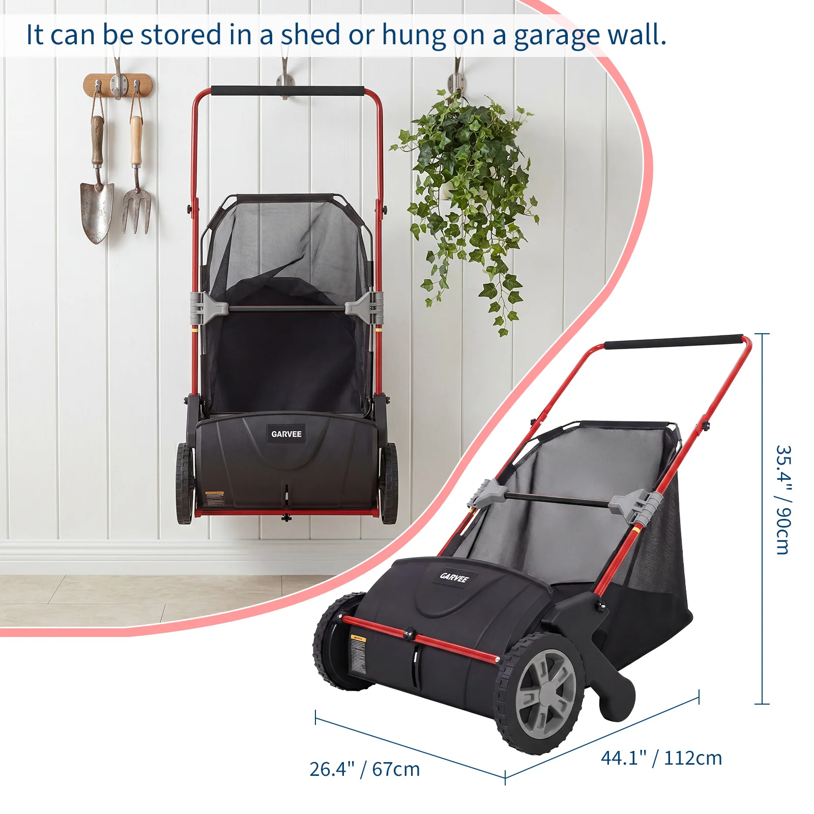 Push Lawn Leaf Sweeper, 21