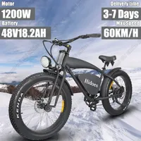 Electric Bicycle 1200W Brushless Motor 48V18.2AH Lithium Battery Motorcycle Electric Bike 26*4.0-In Fat Tire All Terrain E-bike