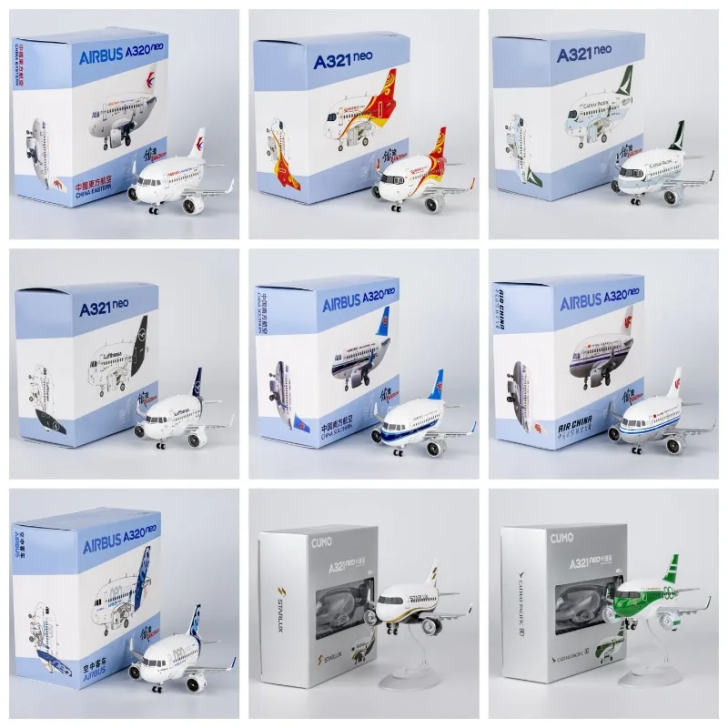 Diecast Iron Stream Cartoon Egg Miniature A321neo Alloy Aircraft Model