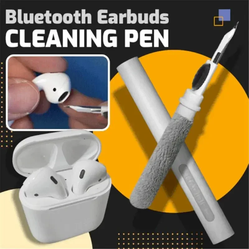 Bluetooth Earphones Cleaner Kit for Airpods Pro 4 3 2 1 Multi-Function Cleaning Tool with Brush Flocking Sponge Clean Brush Pen