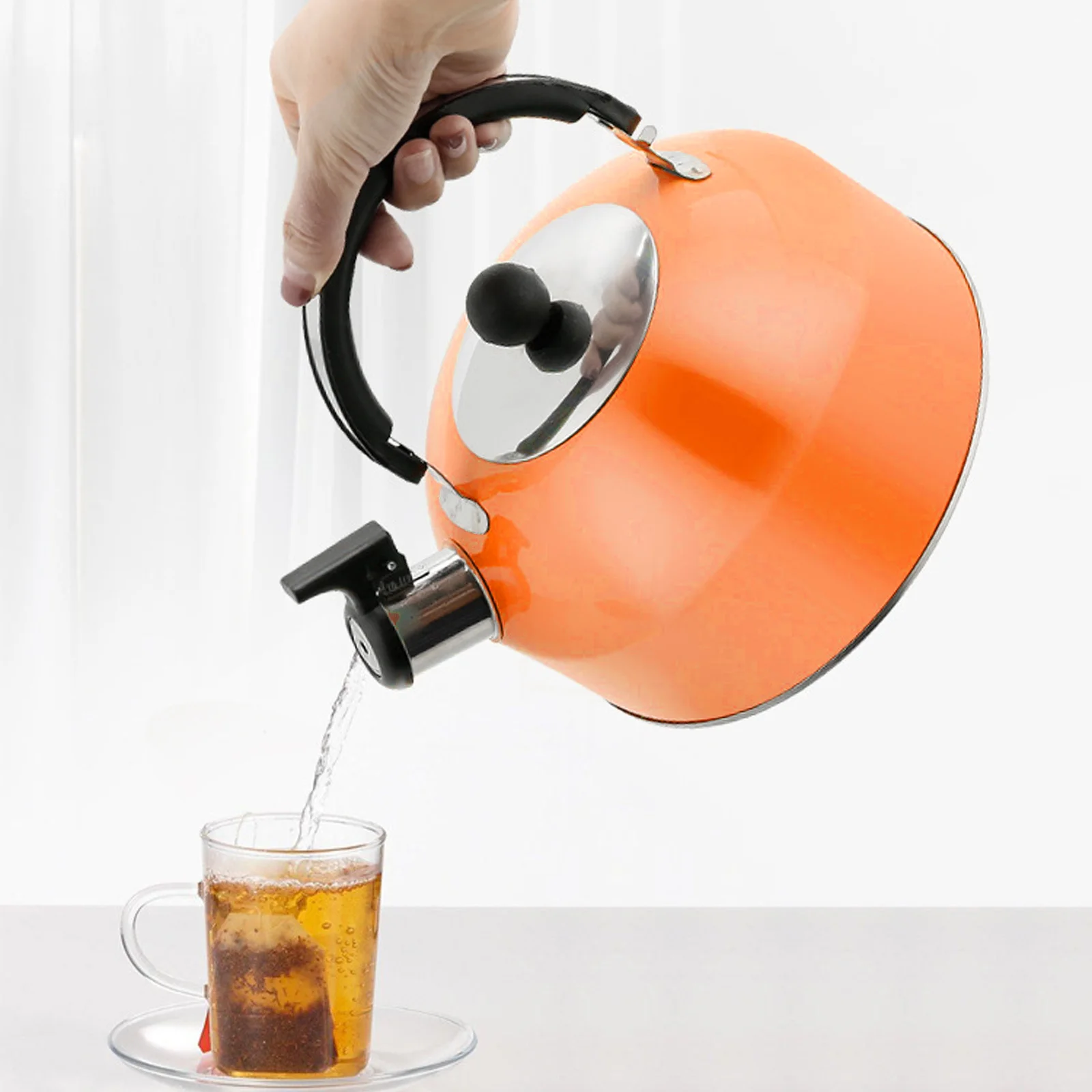 

1Pcs Affordable Stainless Steel Kettle 18L Capacity Comfortable Handles for Daily Use Kettle