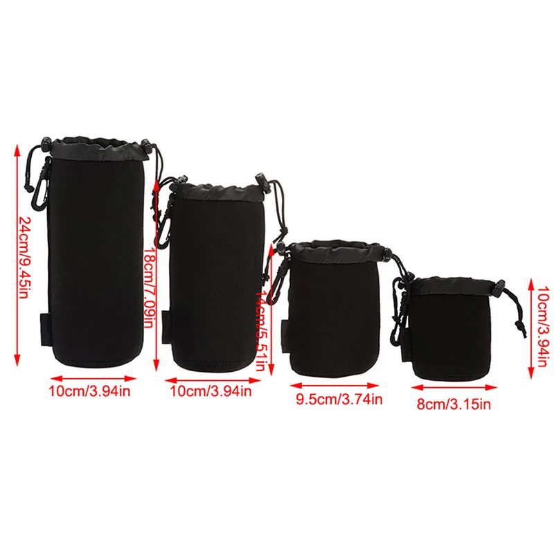 

1Pc Waterproof Camera Lens Bag Drawstring Bag with Hook S M L XL Size For Camera Lens Protective Pouch Accessories