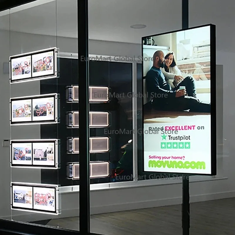 

Hanging 55 Inch Window LCD Display High Brightness Digital Signage 3000nits Double Sided Digital Window Advertising Screen