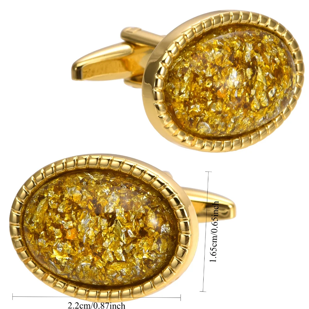 Multi Colored Glitter Oval Cufflinks Sparkling Pink Oval Cufflinks Men's Sleeve Decoration Business Dress Banquet Cuffs Studs