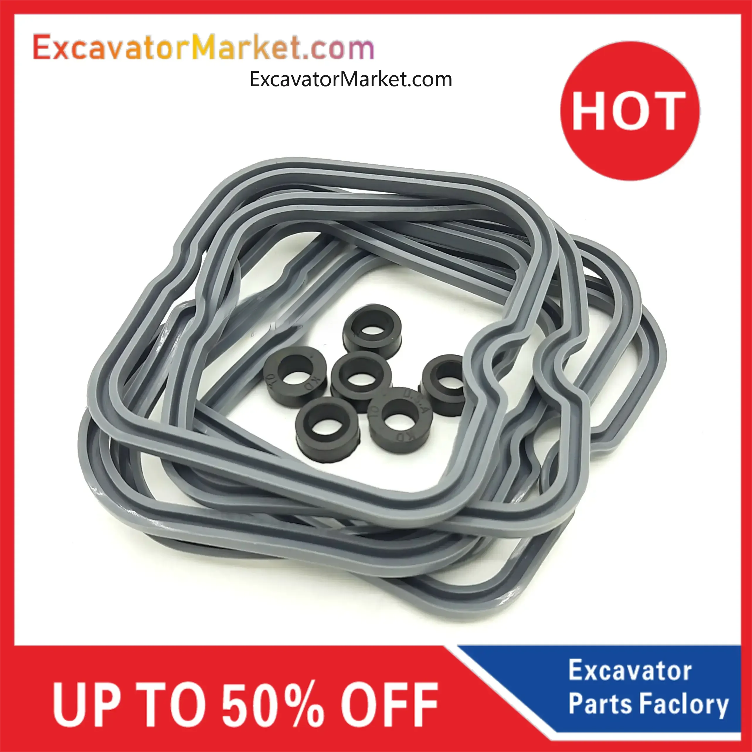 

Excavator Parts For Hyundai 150 215 225-7/6bt5.9 Cummins Engine Valve Cover Rubber Strip Gasket Excavator Accessories