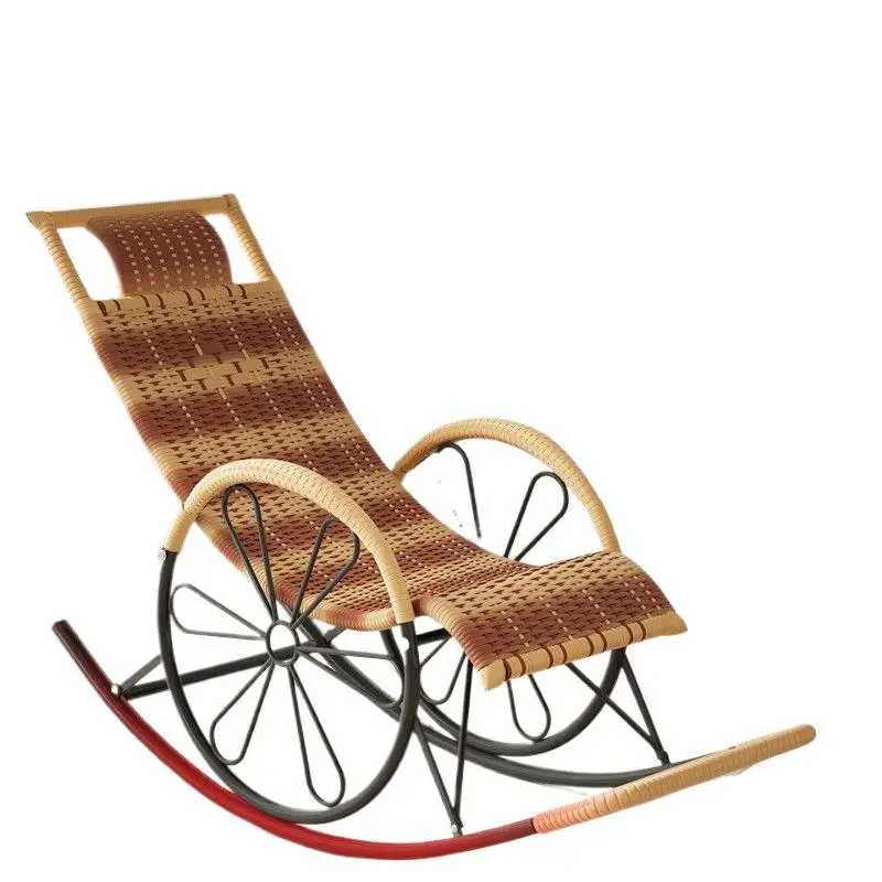 

Adult high-end rocking recliner elderly leisure balcony nap household comfortable rattan chair