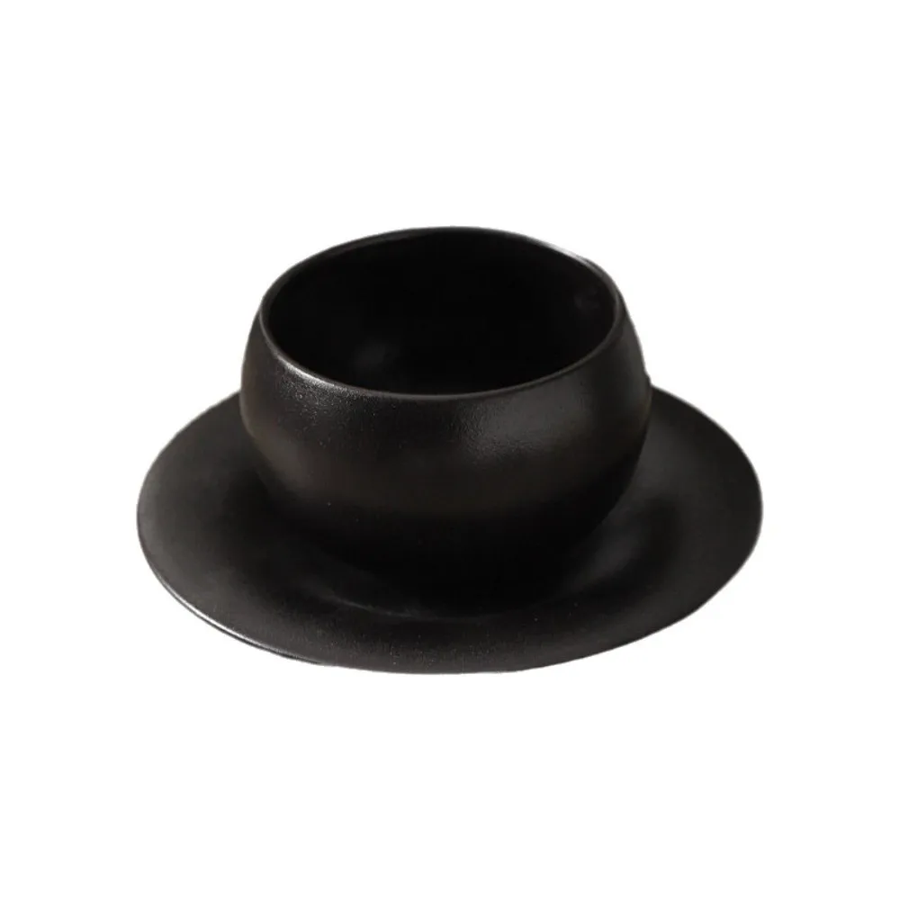Creative Japanese-style Coffee Cup Set Ceramic 300ml Coffee Mug Matte Texture with Base Tea Cup Café