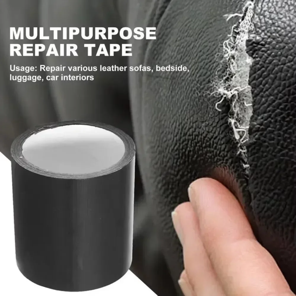 Self Adhesive Leather Repair Tape for Sofa Car Seats Handbags Jackets Furniture Shoes First Aid Patch Leather Patch DIY Black