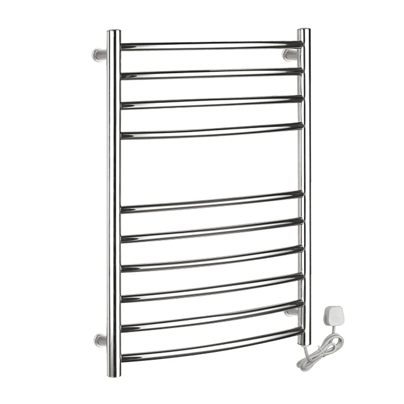 Hot 120v Stainless Bathroom Heated Rail Towel Warmer Luxurious Electric Wall Mounted Towel Warmer Rail