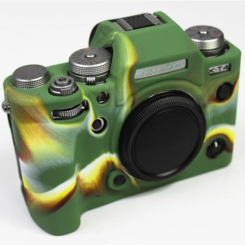 حافظة مطاطية ناعمة، لحقيبة كاميرا FUJIFILM Fuji X-T4 غطاء سيليكون xt4 غطاء حماية + طبقة حماية LCD من الزجاج المقسى