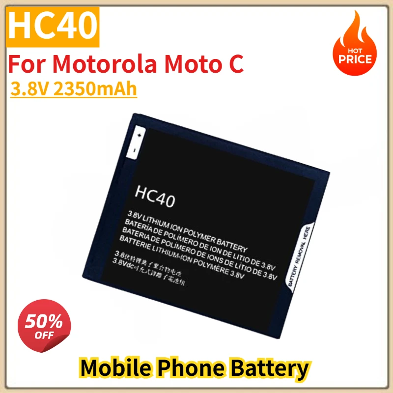 

HC40 High Quality Phone Battery 3.8V 2350mAh for Motorola Moto C Brand New Replacement Battery