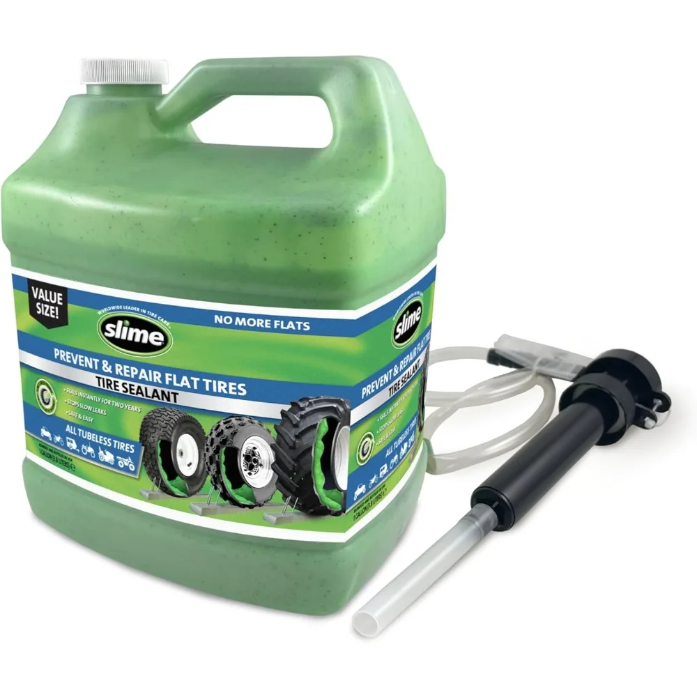

Flat Tire Puncture Repair Sealant for Off-Highway Tubeless Tires, Non-Toxic Eco-Friendly, 1 Gallon
