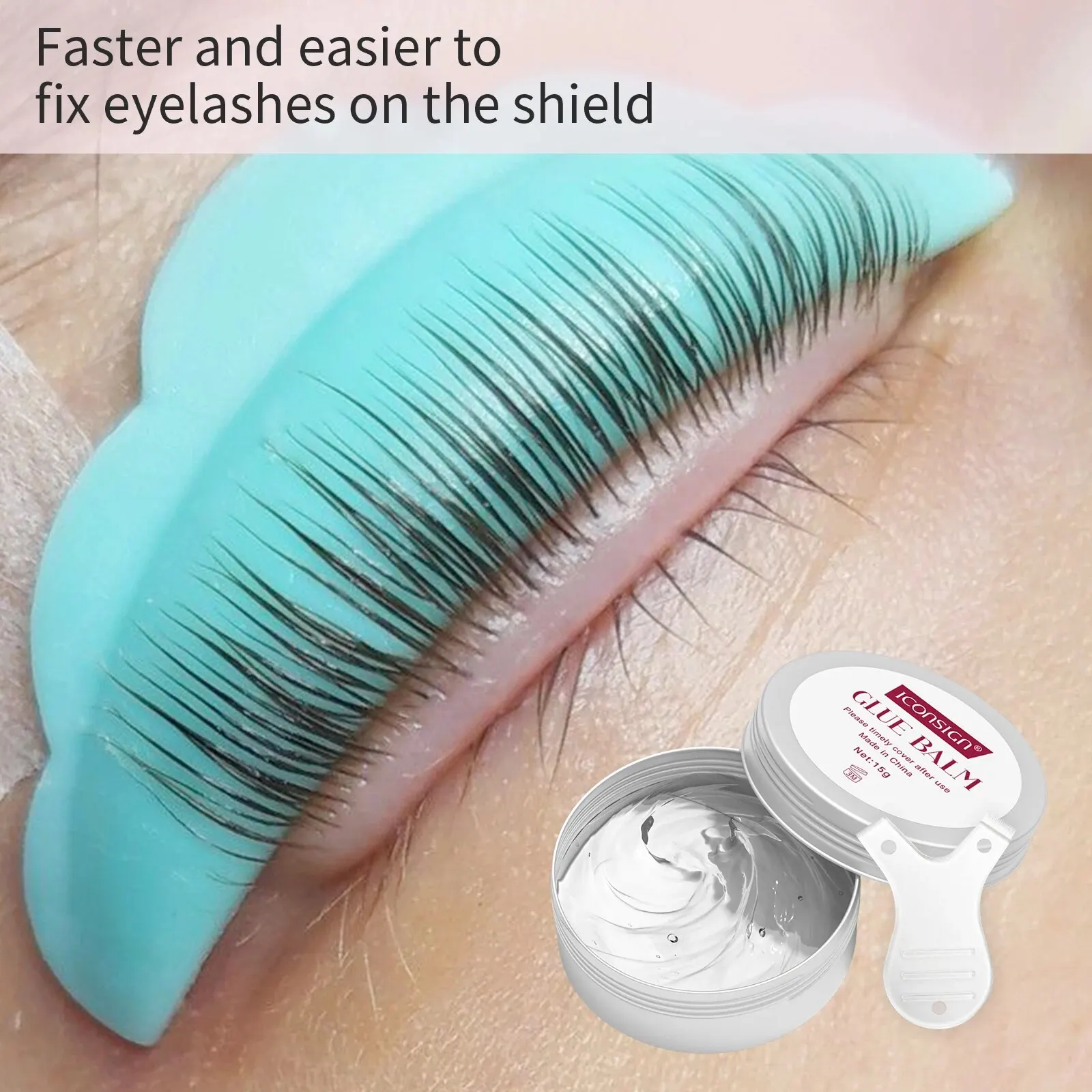 ICONSIGN Lash Lift กาวบาล์ม 15g Eyelash Lifting กาวเจลความหนืดที่แข็งแกร่ง Quick Drying Lash Lift กาว Brow เคลือบ