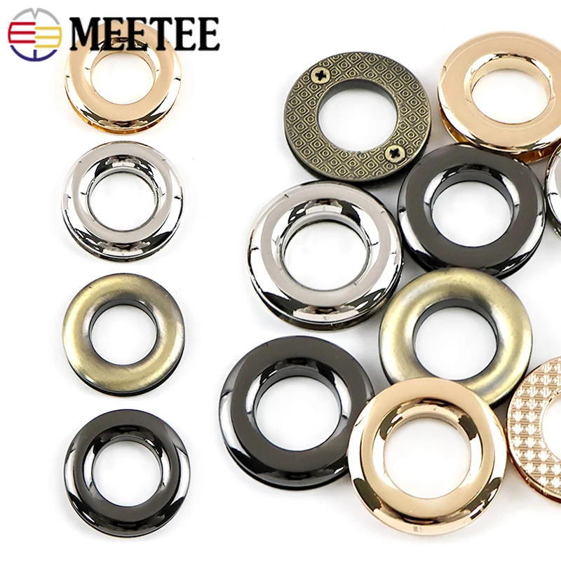 

10Pcs 10-25mm O Ring Metal Buckles Jacket Shoes Grommet Loop Leather Crafts Screw Eyelet Clasp Hardware Accessories for Handbags