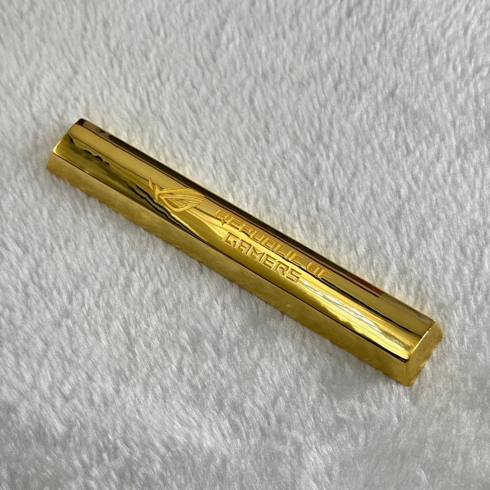 Teclas chapadas en oro mate de latón Cherry 1u Ergonomía Accesorios de juego de una sola pieza de metal Barra espaciadora tallada frontal y llave de entrada Esc
