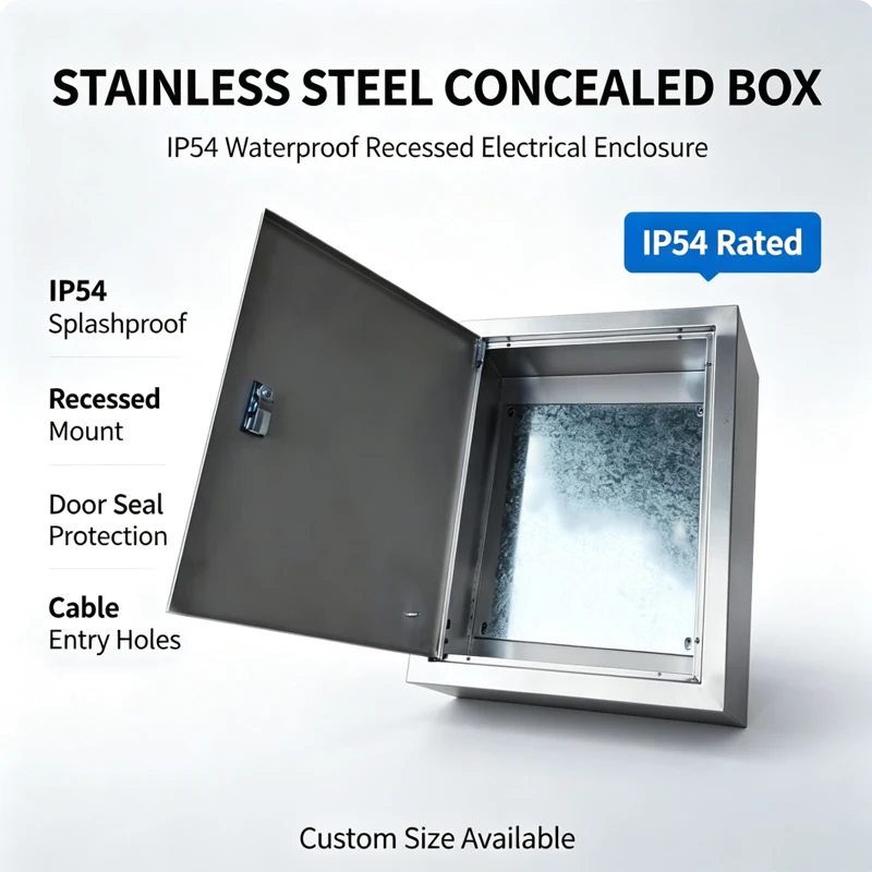 Concealed Stainless Steel Wiring Box Indoor Embedded Junction Box Hidden Mount Stainless Steel Dark Box Socket Switch Bottom Box