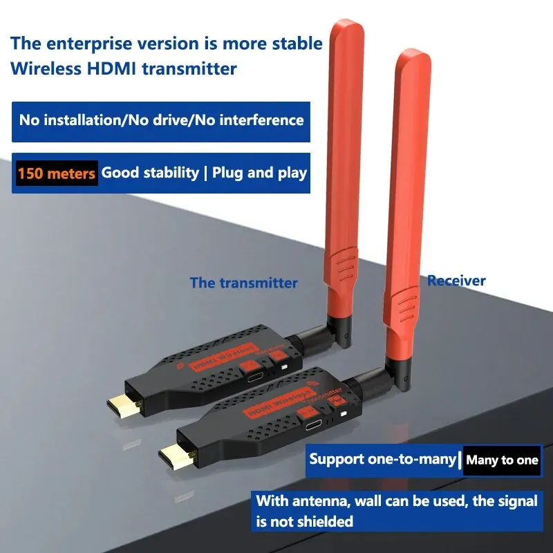 50/100/150 м 1080p 4K беспроводной видеопередатчик приемник HDMI удлинитель ТВ-приставка адаптер дисплея переключатель DVD ПК к ТВ-проектору