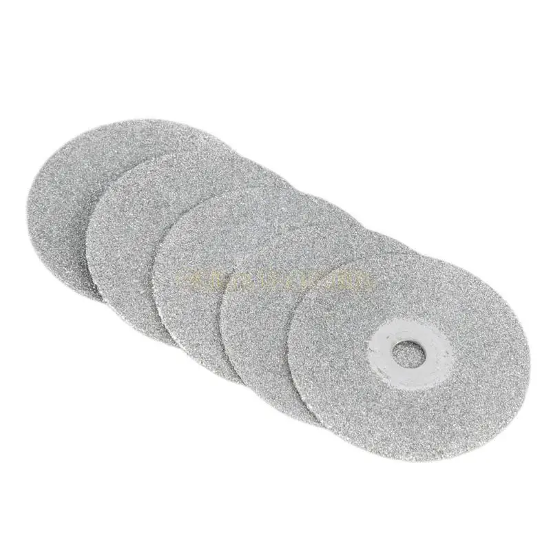 57QF Hot 5 PCS 22mm Emery Diamond Cắt lưỡi khoan Bit+1 Mandrel cho bộ