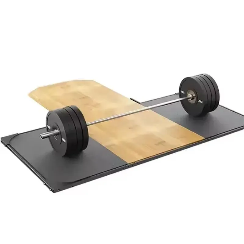 Professional Gym Weightlifting Equipment Fitness Barbells Wooden Platform High Quality Suitable for Strength Training