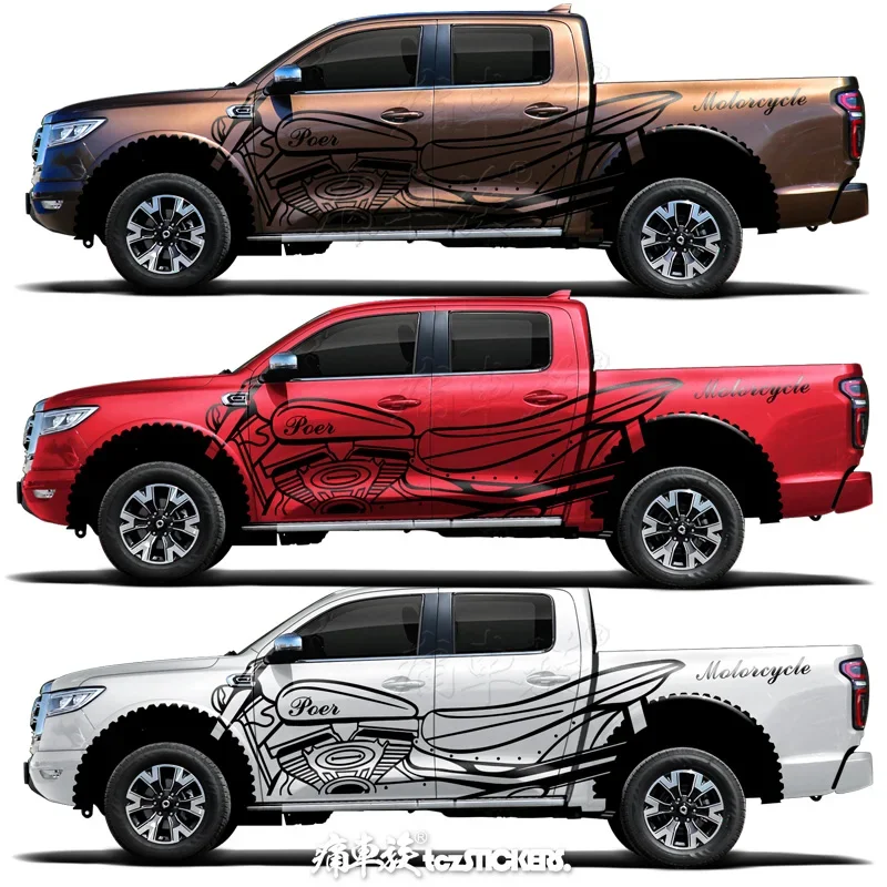 ملصقات سيارة لـ Raptor F150 DMAX RAM 3500 Navara Silverado Hilux ملحقات طبقة لاصقة مخصصة للجسم والرياضات الخارجية