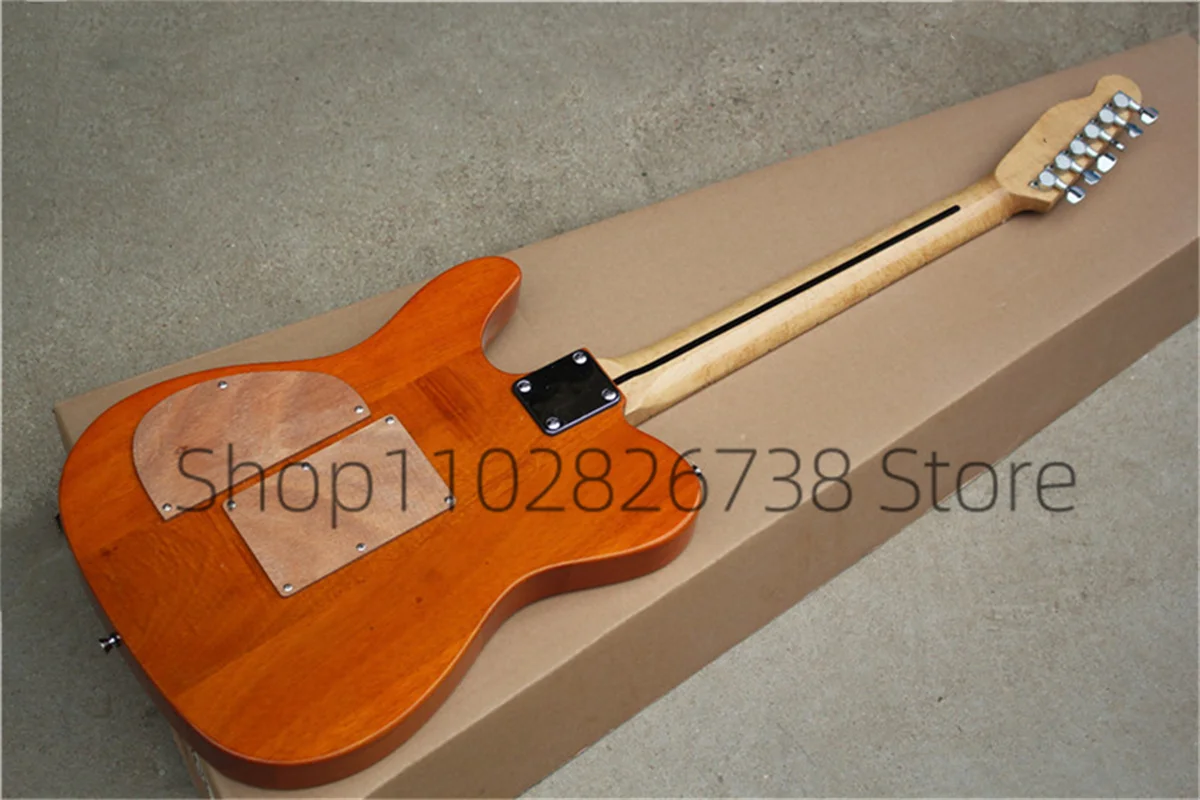 Classic Orange Electric Guitar Te Guitar Wikin Bridge P90 Pickups Bird eyes Maple Fretboard Chrome Tuners Factory Custom