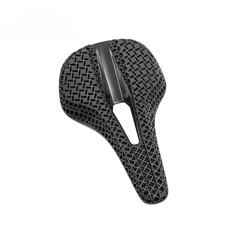 Seat Cushion: Carbon Fiber 3D Printed Mountain Bike Saddle Seat Cushion Carbon Rail Shock Absorption Mountain Bike