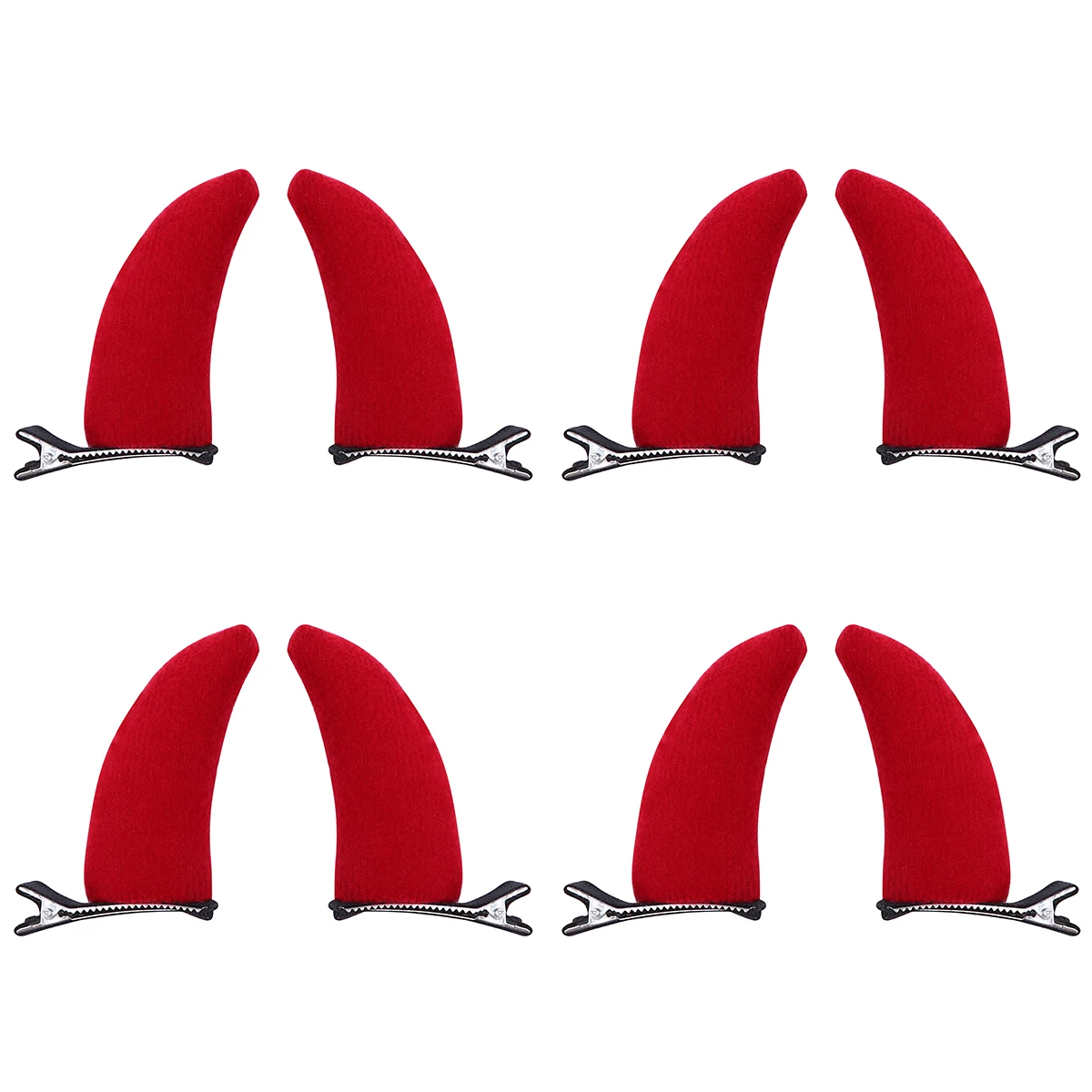 

8pcs Horn Hair Clips Halloween Party Headwear Festival Costume Accessory For Women Small Compact Design Easy Carry