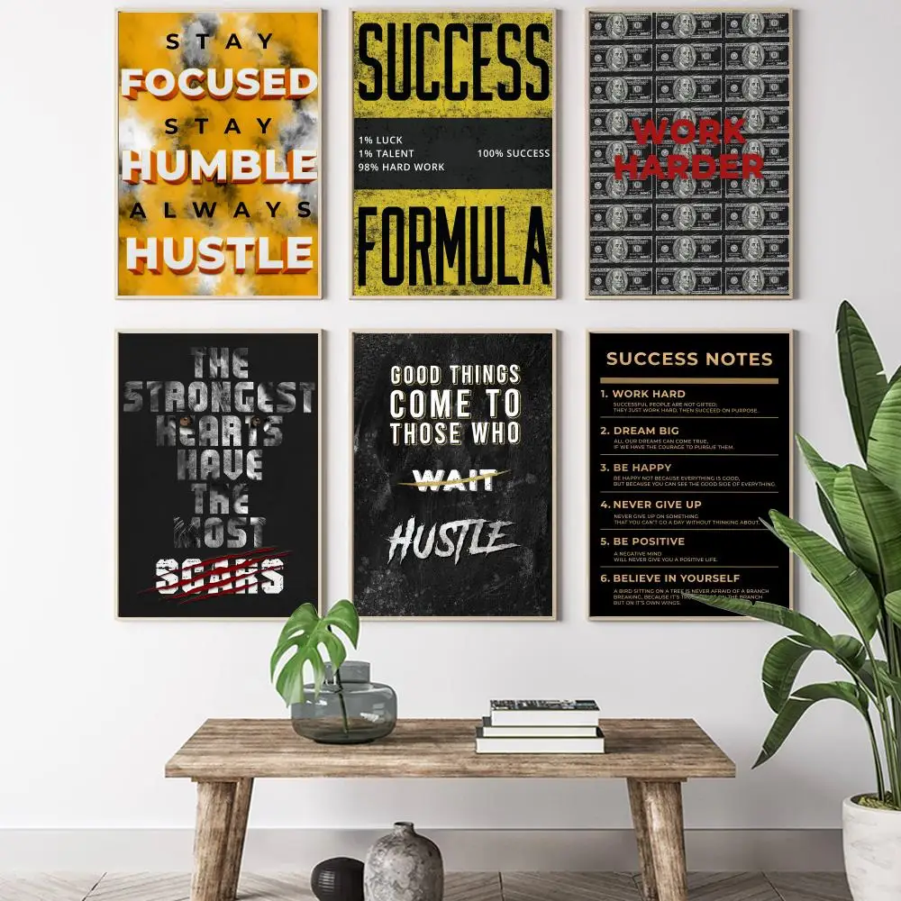 Rules of Life Letter Motivational Quote Painting Calligraphy HD Canvas Poster living room bedroom bar aesthetic decoration