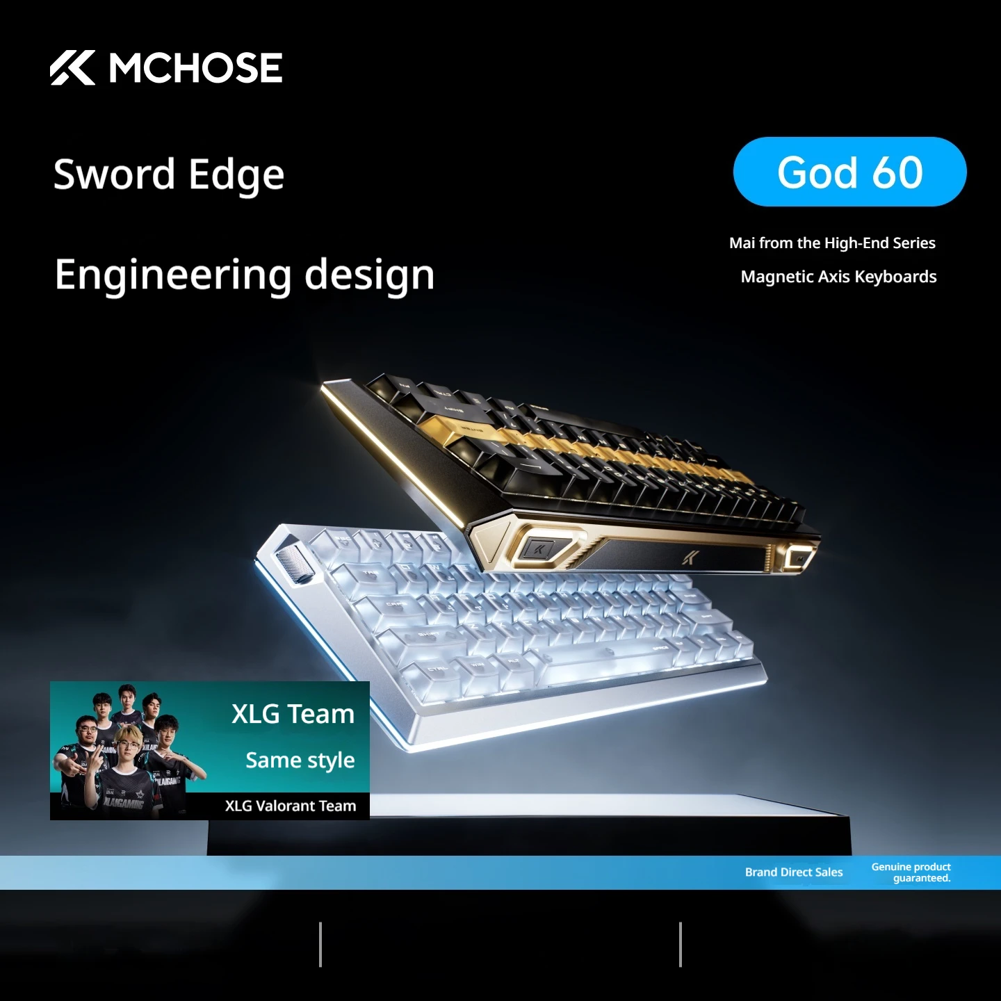 Mchose God 60 Magnetic Axis Mechanical Keyboard Full Aluminum Body Fanren Animation Collab Esports Gaming For Adult Gamers